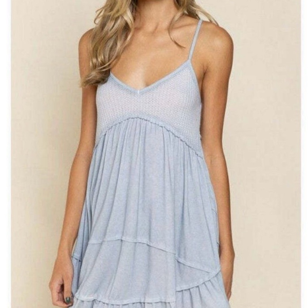 POL All the small things - dusty blue - tunic top dress